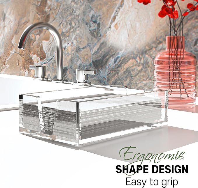 Acrylic Guest Towel Holder Tray - Image 7