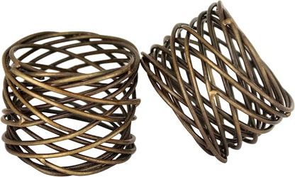 ITOS365 Handmade Round Mesh Napkin Rings Holder - Image 3