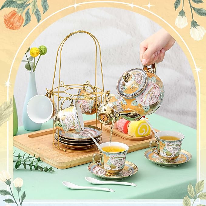Zhehao 20 Pcs Porcelain Tea Set - Image 5