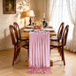 Light Pink Velvet Table Runner 10ft Extra Long Luxury Retro Table Runners | by SoarDream