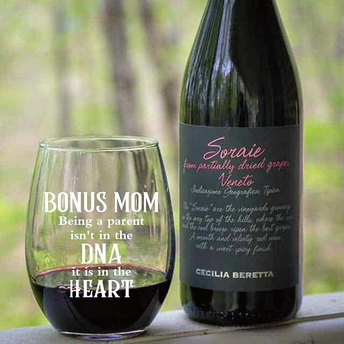 AGMDESIGN Bonus Mom Being Funny Wine Glass, Mother Wine Glass, Thanksgiving - Image 5