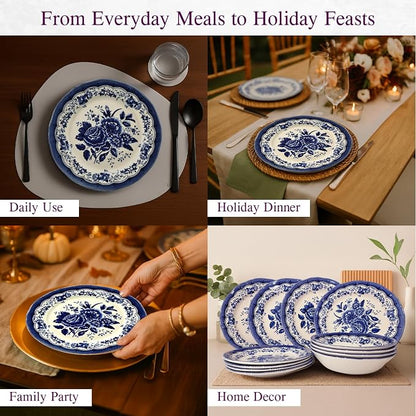 12-Piece Porcelain Dinnerware Set - Image 7