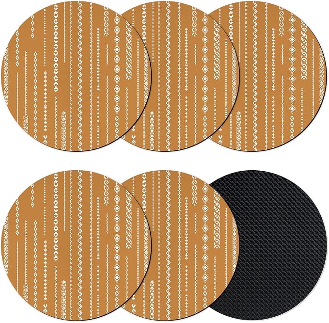 Vintage Simple Coasters Set of 6 Absorbent Coasters by Unknown