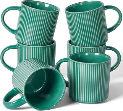 famiware Coffee Mug Set for 6, Star 12 oz Catering Mugs Cup Set by Famiware