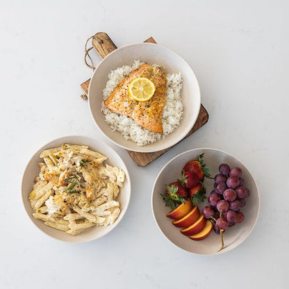 Grow Forward Premium Wheat Straw Pasta Bowls - 42oz Unbreakable Wide & Shallow - Image 5