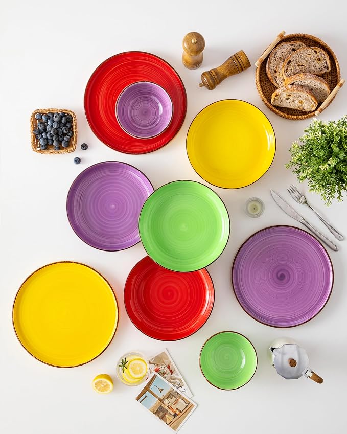 vancasso Pasta Bowls Set of 4, 46 oz Ceramic Salad Serving Bowls and Soup Bowls - Image 8