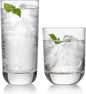 Libbey Drinking Glasses Polaris Tumbler and Rocks Set of 16, Clear, Sturdy Drinkware Glasses Set, Kitchen Glassware for Cocktails, Soda, and More
