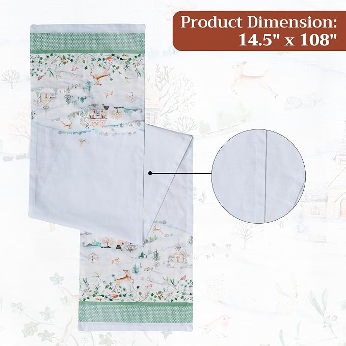 Maison d' Hermine Table Runner 100% Cotton 14.50" x 108" | Table Runners 108 - Image 7