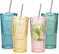4 Set 20oz Vintage Plastic Tumbler by Unknown
