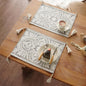 Embroidered Placemat Boho Farmhouse Place Mats, 8 Tassel Pendants, Layered by ARTBLOSS