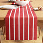 Encasa XO Table Runner, Yarn Dyed Ribbed Cotton 13"x98" | Roma Red Stripes by EncasaXO
