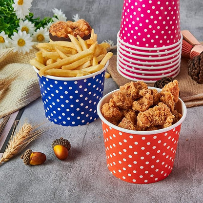 120 Pack 12 oz Ice Cream Cups, Disposable Paper Dessert Cups | three color - Image 6
