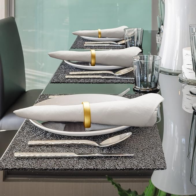 100 Pcs Stainless Steel Napkin Rings Metal Napkin Ring Holders Fall - Image 5