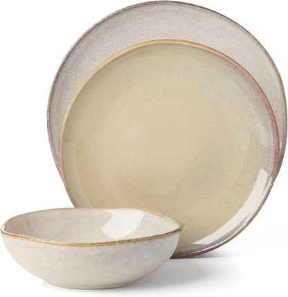 Oneida Organic Shades Oatmeal Stoneware 18-Piece Dinnerware Set - Image 2