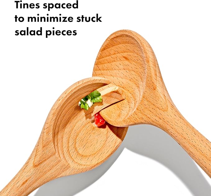 OXO Good Grips Beechwood Salad Servers – 2-Piece Set - Image 4