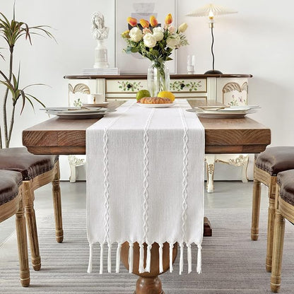 Wracra Rustic Linen Table Runner - Image 5