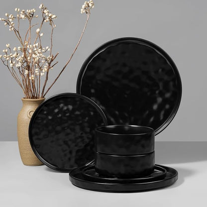 HaWare Dinnerware Sets, 6-Piece Plates and Bowls Set, Stoneware Dish Set by HaWare
