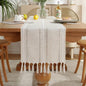 Rustic Boho Table Runner, Farmhouse Table Runners 108 Inches Long by Cenebonxy