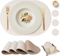 Woven Faux Leather Oval Placemats Set of 4/6 by Promattoo