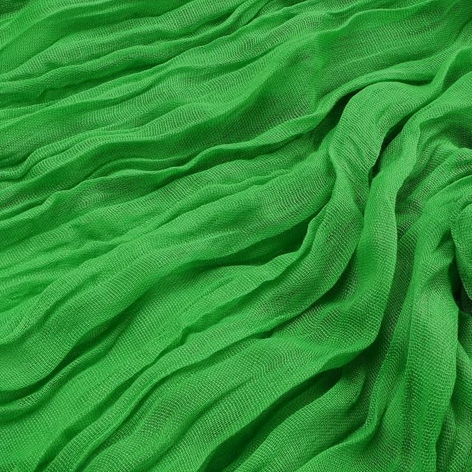 6 Pack Green Cheesecloth Table Runner 35 x 120 Inch | Boho Gauze Fabric - Image 5
