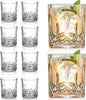 Gencywe Crystal Whiskey Glasses Set of 8, 11 OZ Old Fashioned Whiskey Glasses by Gencywe