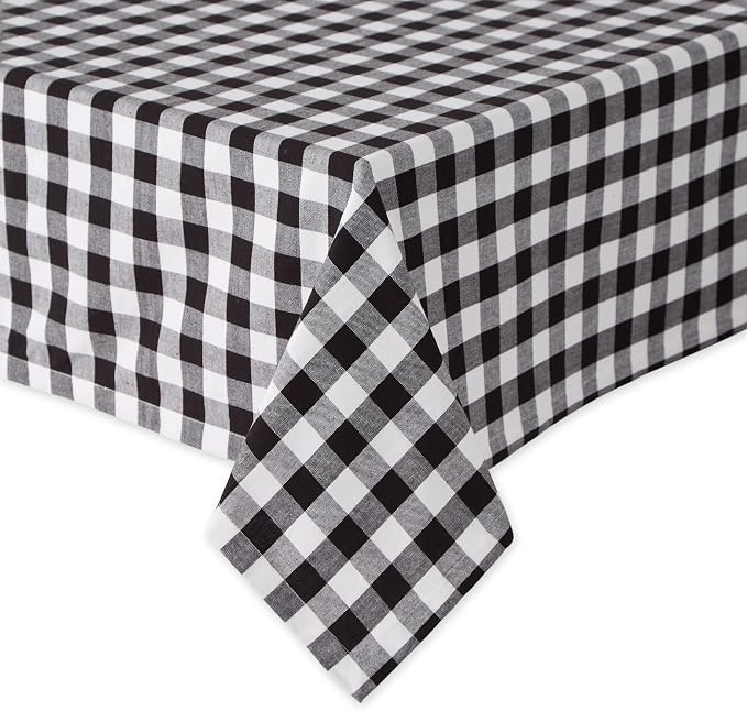 DII Checkered Tabletop Collection 100% Cotton, Machine Washable, Tablecloth - Image 2