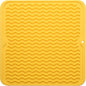 Silicone Dish Drying Mat for Multiple Usage,Easy clean,Eco-friendly,Heat-resistant Silicone Mat for Kitchen Counter or Sink,Refrigerator or Drawer liner Yellow M 12 inches x 12 inches