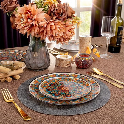 60PCS Bohemian Plastic Plates - Image 4