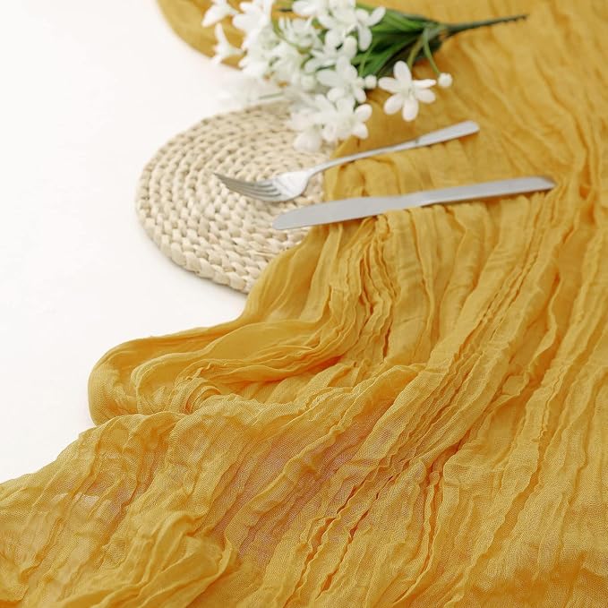6 Pack Cheesecloth Table Runner 10Ft Christmas Gauze Boho Table Runners - Image 7