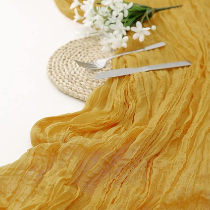 2 Pack Cheesecloth Table Runner 10Ft Christmas Gauze Boho Table Runners - Image 7