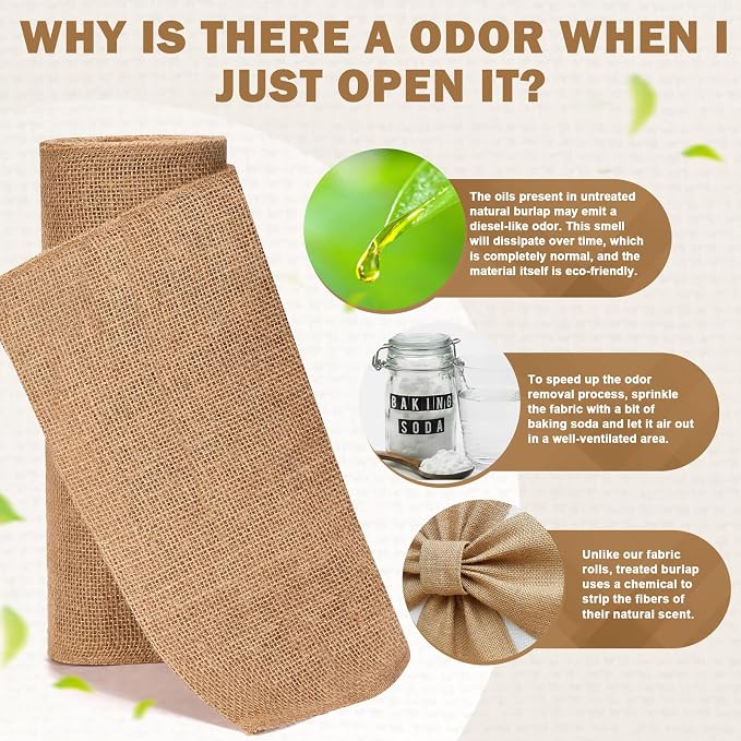 12" x 10 yd Burlap Table Runners, Jute Burlap Runner - Image 5