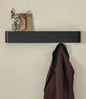 Kazai.® Coat Rack Wall Mount with Shelf 'Tone' | Modern Design Coat Hanger with Hidden Hooks and Storage | Hat Rack with Shelf in Metal | Wall-Mounted Purse Organizer | Black