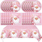 41Pcs Pink Christmas Party Decorations Christmas Tree Santa Claus Snowflake by Mainivo