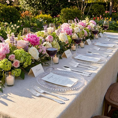 Silver Plastic Silverware Set Heavy Duty Vintage 120Guests Wedding | Embossed - Image 2