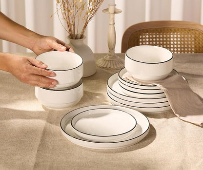 Ceramic Dinnerware Set, 12-Piece Service - Image 2