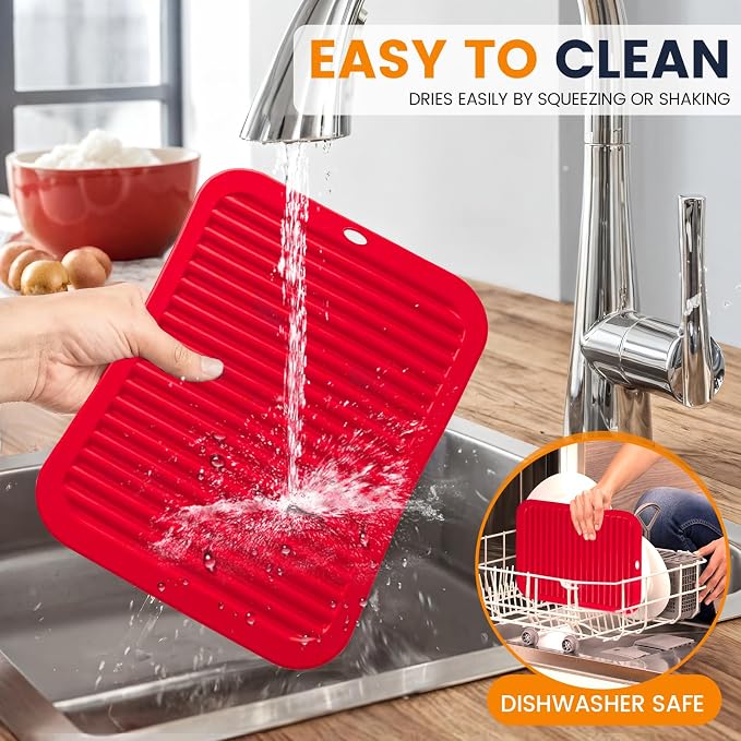 Silicone Trivet Mats 4 Heat Resistant Pot Holders Multipurpose Non-Slip Hot Pads - Image 6