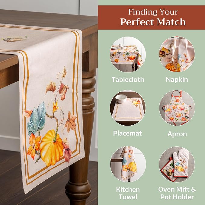 Maison d' Hermine Table Runner 100% Cotton 14.50" x 108" | Table Runners 108 - Image 5