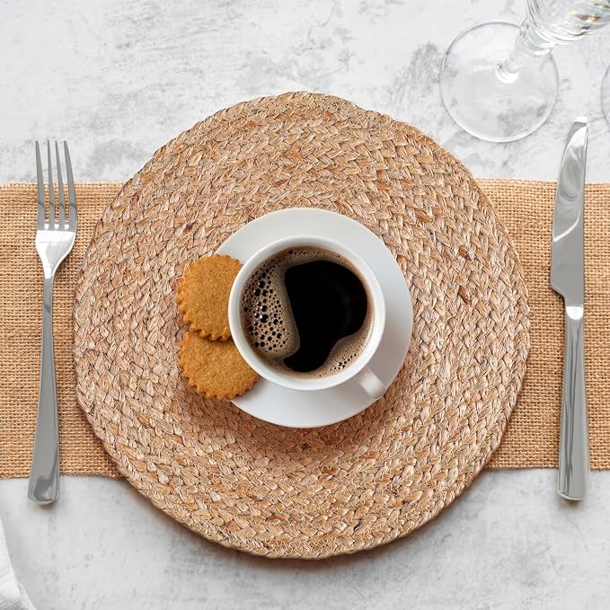 The Home Talk Jute Cotton Hand Woven Table Runner/Placemats - Image 4