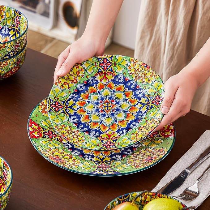vancasso 12 Pieces Dinnerware Sets, Porcelain Dishes Set - Image 5