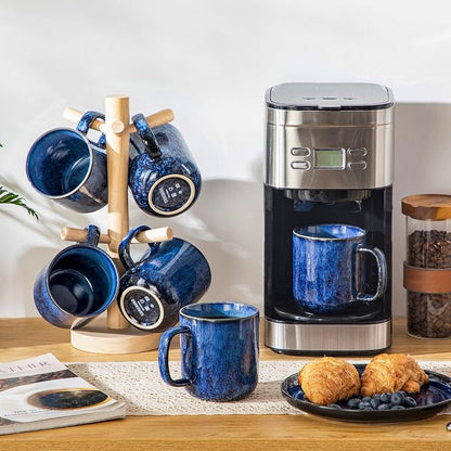 vancasso STARRY Coffee Mugs Set, 16 oz Ceramic Coffee Cups - Image 8