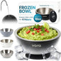 Vora 18oz Dip Chiller Bowl | Black Stainless Steel Chilled Dip Bowl for Dips, Guacamole, Hummus, Salsa | Insulated Serving Dishes with Easiest Water Fill & Refillable Chamber