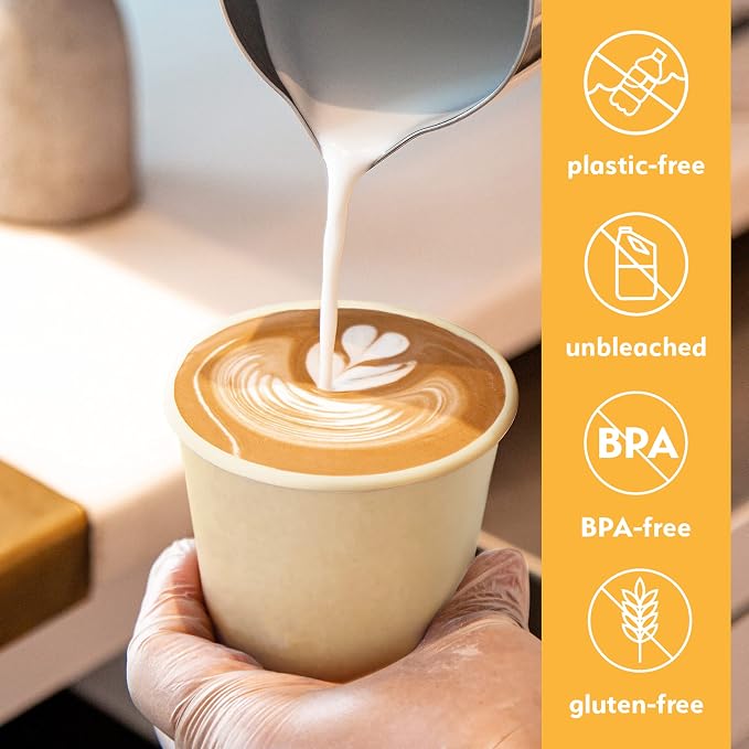100% Compostable Disposable Coffee Cups Paper Cups Made from Bamboo, - Image 6