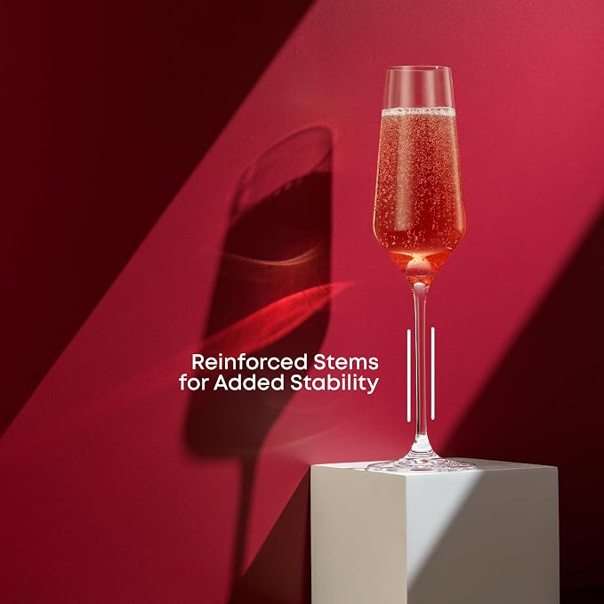 JoyJolt Champagne Glasses Layla Collection, Sparkling Wine, Anniversaries - Image 5