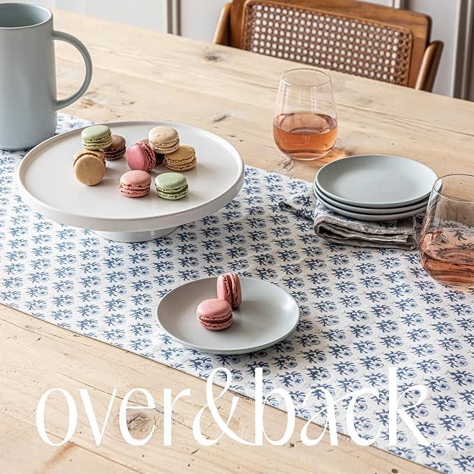 Over&Back 18x108 Hand-Blocked Printed Cotton Table Runner - Image 7