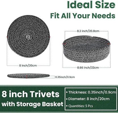 8 Inch Trivets for Hot Dishes, Hot Pots and Pans, Thick Heat Resistant - Image 2