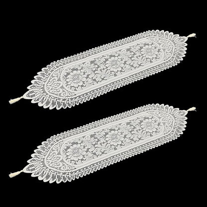 2 Pcs Doily Table Runner Crochet Table Runner by Unknown