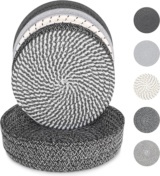 8 Inch Trivets for Hot Dishes, Hot Pots and Pans, Thick Heat Resistant by KITLAB