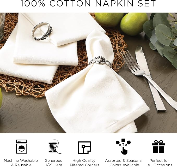 DII Variegated Tabletop Collection, Napkin Set, 6 Piece - Image 8