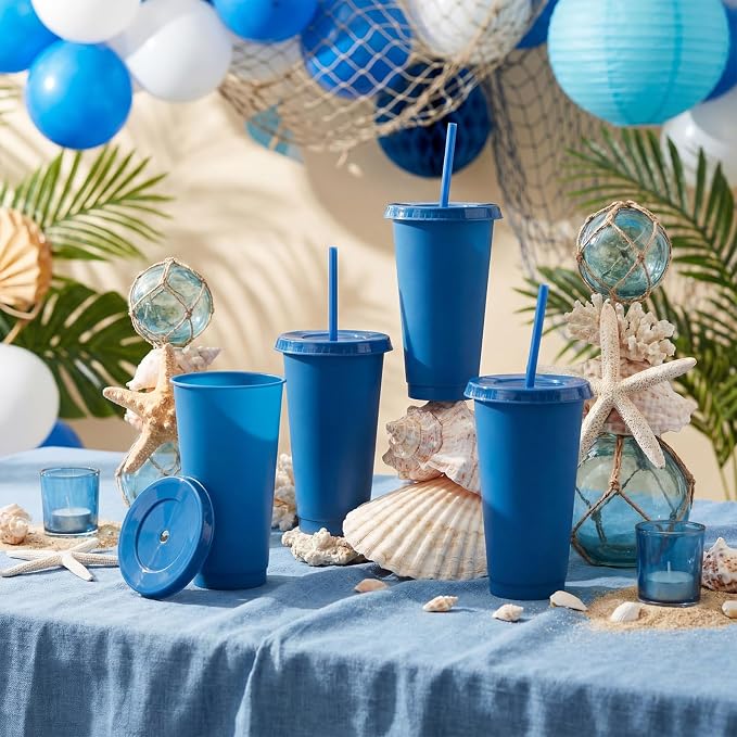Honeydak 30 Pack Tumbler with Straw and Lid Bulk Cups - Image 2