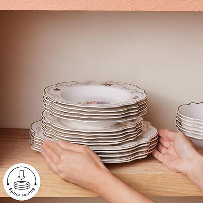 Karaca Forever Bone China Antique 24-Piece Dinner Set - Image 8